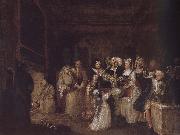 William Hogarth Baptism ceremony Spain oil painting artist